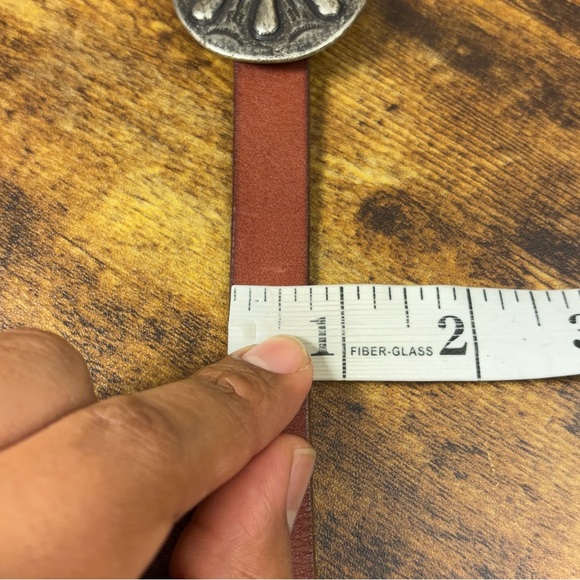 Polo Ralph Lauren Western Concho Belt Womens Size Small Brown Leather Rodeo - Picture 13 of 16